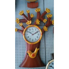 OkaeYa Pendulum Tree Shape Wall Clock